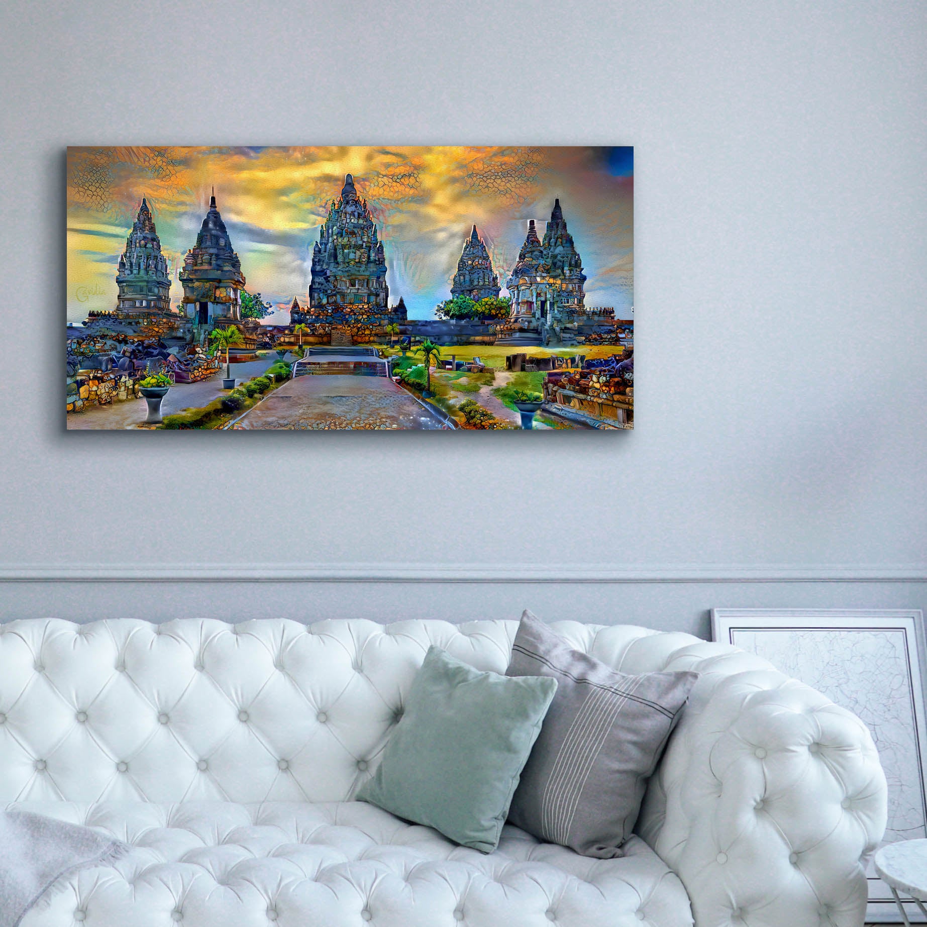 'Yogyakarta Indonesia Prambanan temple' by Pedro Gavidia, Canvas Wall Art,60 x 30