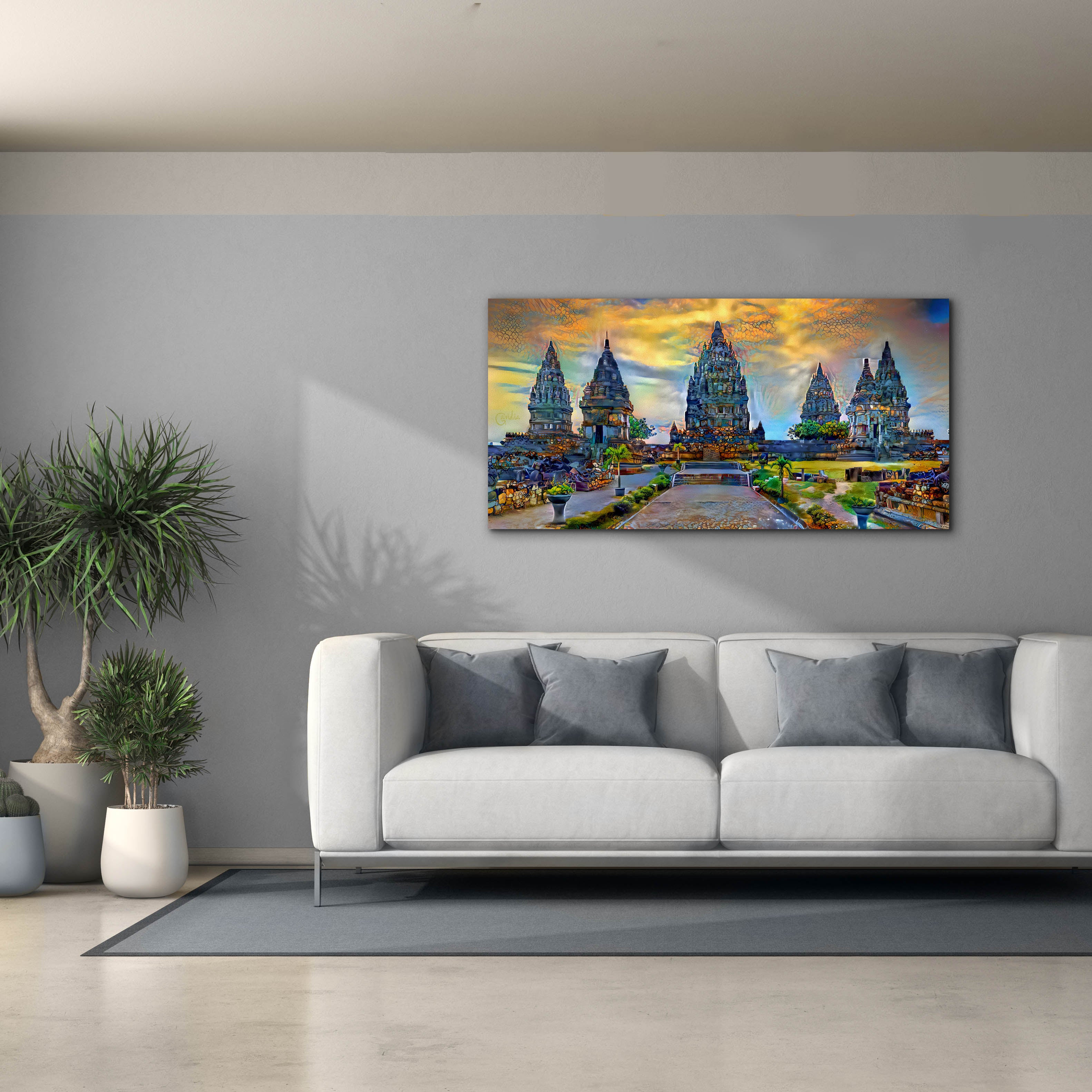 'Yogyakarta Indonesia Prambanan temple' by Pedro Gavidia, Canvas Wall Art,60 x 30