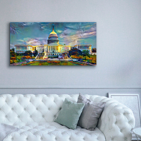 Image of 'Washington United States Capitol' by Pedro Gavidia, Canvas Wall Art,60 x 30