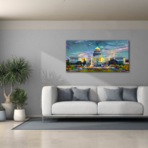 Image of 'Washington United States Capitol' by Pedro Gavidia, Canvas Wall Art,60 x 30