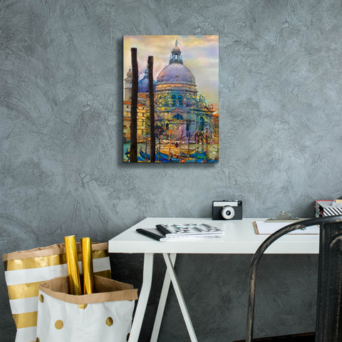 Image of 'Venice Italy The Salute Church of Saint Mary of Good Health' by Pedro Gavidia, Canvas Wall Art,12 x 16