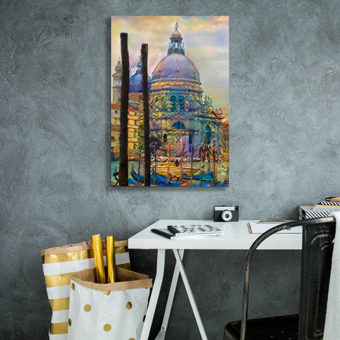 Image of 'Venice Italy The Salute Church of Saint Mary of Good Health' by Pedro Gavidia, Canvas Wall Art,18 x 26