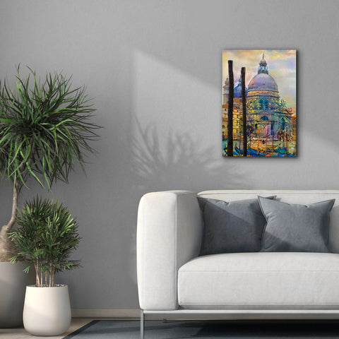 Image of 'Venice Italy The Salute Church of Saint Mary of Good Health' by Pedro Gavidia, Canvas Wall Art,18 x 26