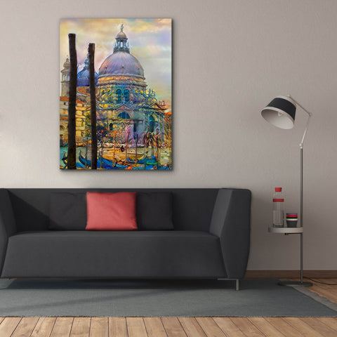 Image of 'Venice Italy The Salute Church of Saint Mary of Good Health' by Pedro Gavidia, Canvas Wall Art,40 x 54