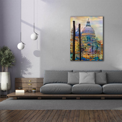 Image of 'Venice Italy The Salute Church of Saint Mary of Good Health' by Pedro Gavidia, Canvas Wall Art,40 x 54