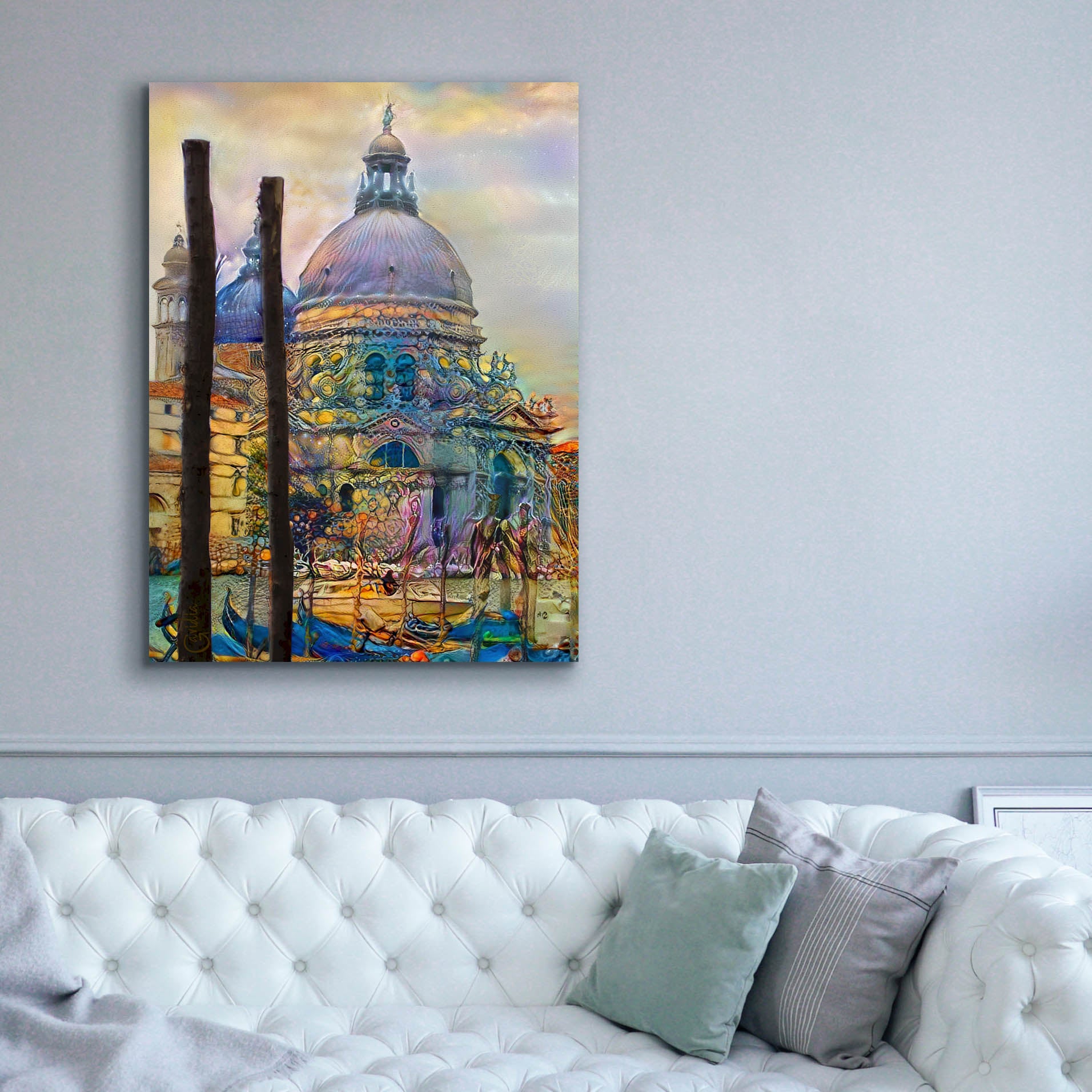 'Venice Italy The Salute Church of Saint Mary of Good Health' by Pedro Gavidia, Canvas Wall Art,40 x 54