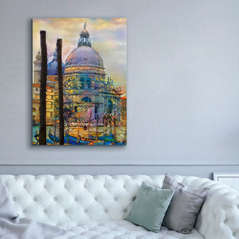 Image of 'Venice Italy The Salute Church of Saint Mary of Good Health' by Pedro Gavidia, Canvas Wall Art,40 x 54