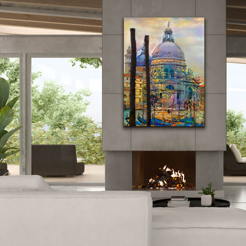 Image of 'Venice Italy The Salute Church of Saint Mary of Good Health' by Pedro Gavidia, Canvas Wall Art,40 x 54