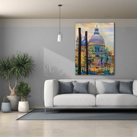 Image of 'Venice Italy The Salute Church of Saint Mary of Good Health' by Pedro Gavidia, Canvas Wall Art,40 x 54