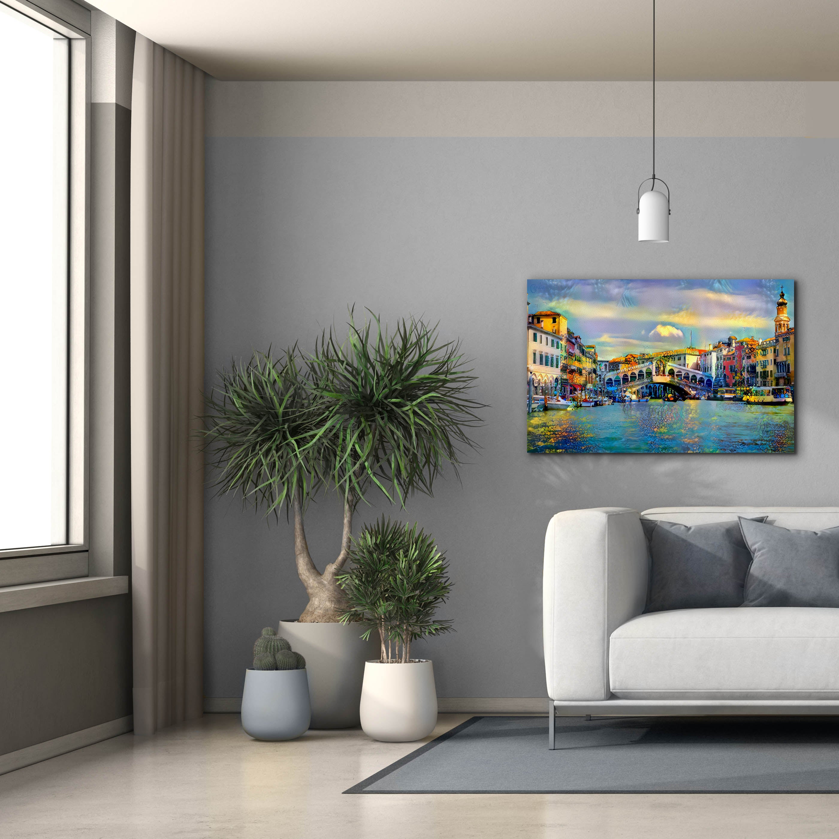 'Venice Italy Rialto Bridge' by Pedro Gavidia, Canvas Wall Art,40 x 26