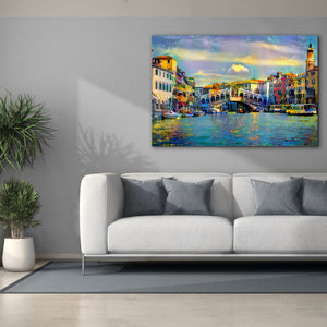 'Venice Italy Rialto Bridge' by Pedro Gavidia, Canvas Wall Art,60 x 40