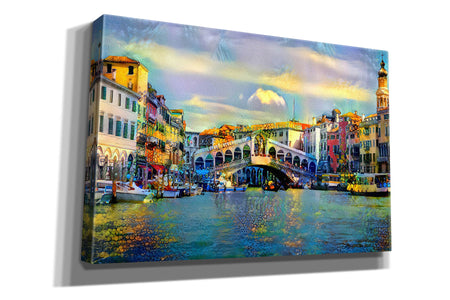 'Venice Italy Rialto Bridge' by Pedro Gavidia, Canvas Wall Art