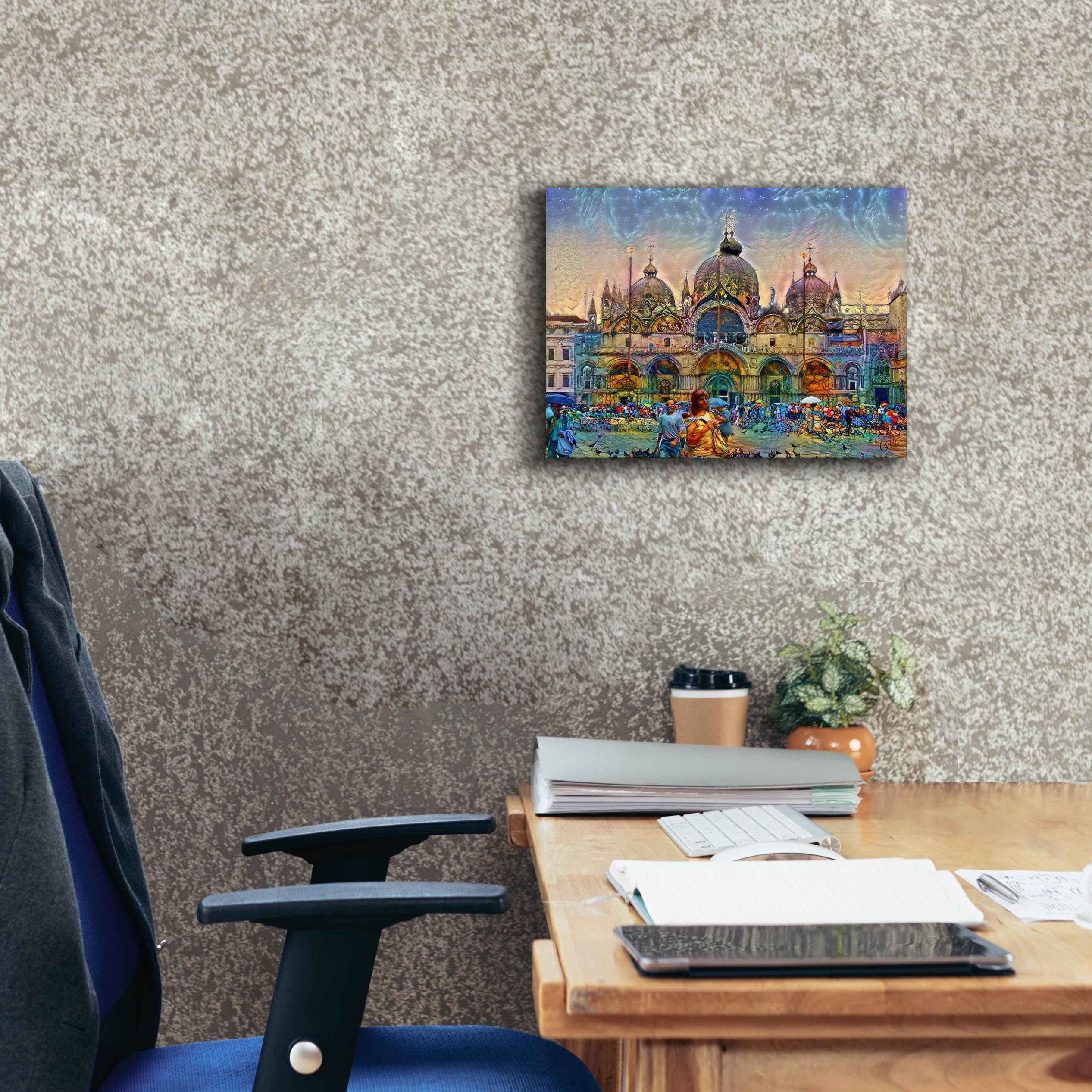 'Venice Italy Patriarchal Cathedral Basilica of Saint Mark' by Pedro Gavidia, Canvas Wall Art,16 x 12