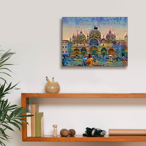 Image of 'Venice Italy Patriarchal Cathedral Basilica of Saint Mark' by Pedro Gavidia, Canvas Wall Art,16 x 12