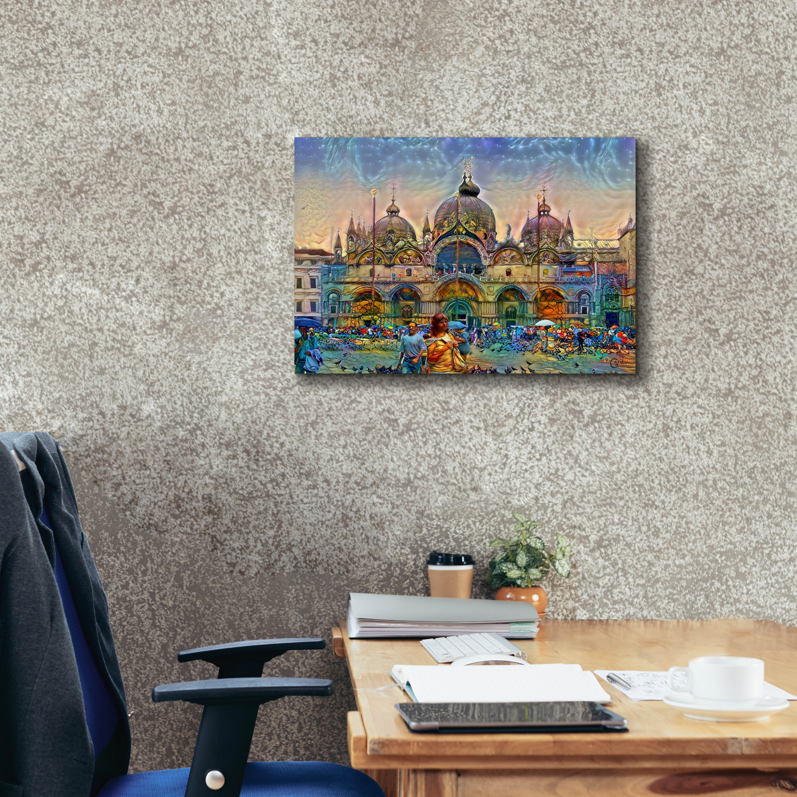 'Venice Italy Patriarchal Cathedral Basilica of Saint Mark' by Pedro Gavidia, Canvas Wall Art,26 x 18