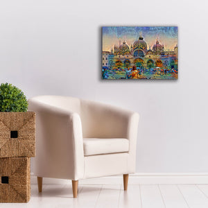 'Venice Italy Patriarchal Cathedral Basilica of Saint Mark' by Pedro Gavidia, Canvas Wall Art,26 x 18