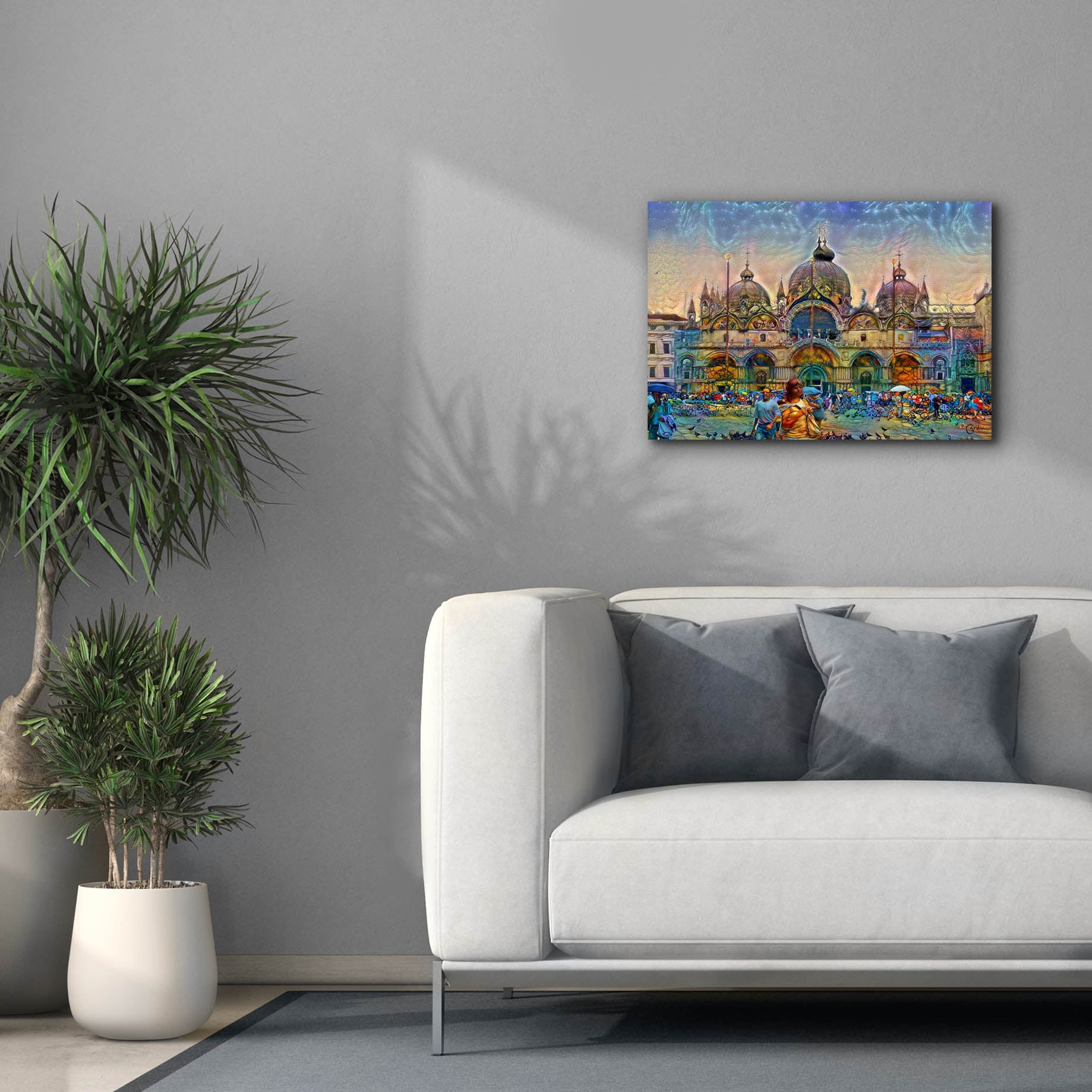 'Venice Italy Patriarchal Cathedral Basilica of Saint Mark' by Pedro Gavidia, Canvas Wall Art,26 x 18
