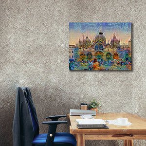 'Venice Italy Patriarchal Cathedral Basilica of Saint Mark' by Pedro Gavidia, Canvas Wall Art,34 x 26