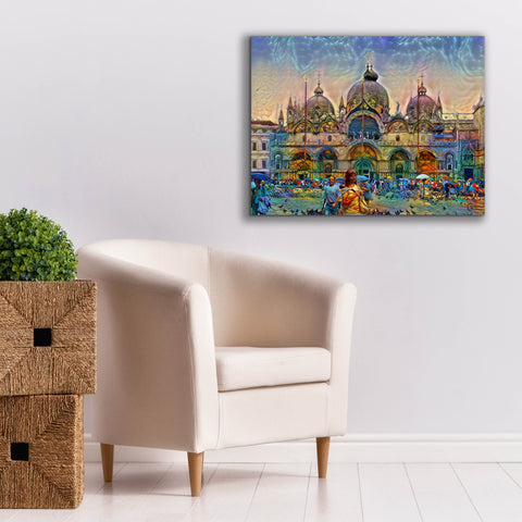 Image of 'Venice Italy Patriarchal Cathedral Basilica of Saint Mark' by Pedro Gavidia, Canvas Wall Art,34 x 26