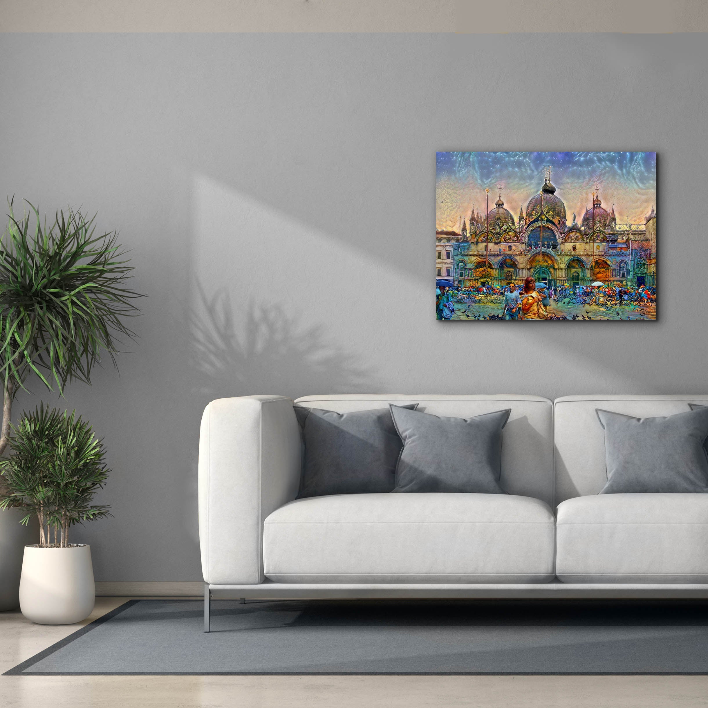'Venice Italy Patriarchal Cathedral Basilica of Saint Mark' by Pedro Gavidia, Canvas Wall Art,34 x 26