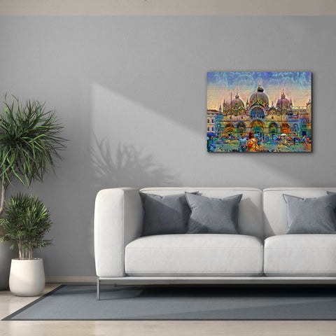 Image of 'Venice Italy Patriarchal Cathedral Basilica of Saint Mark' by Pedro Gavidia, Canvas Wall Art,34 x 26