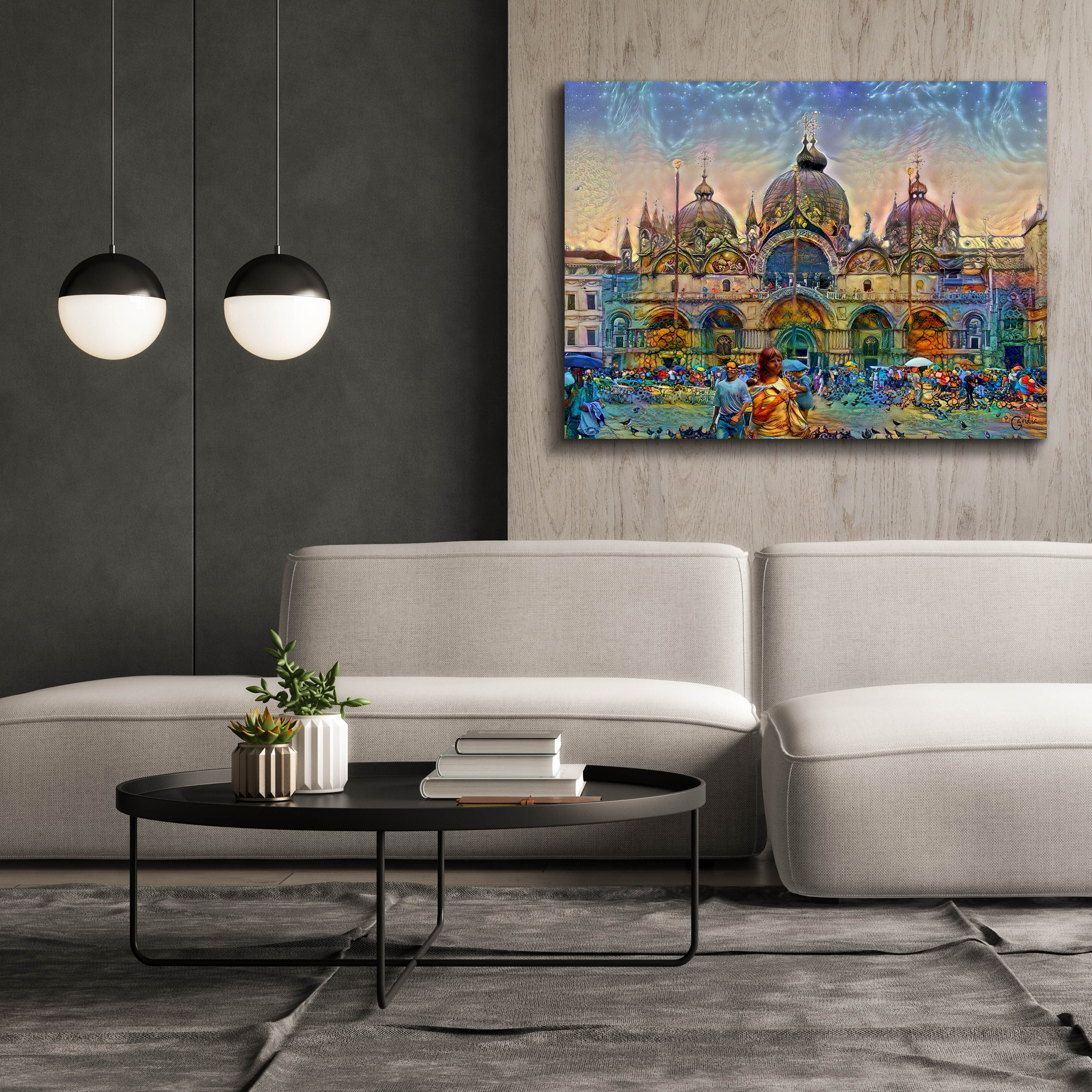 'Venice Italy Patriarchal Cathedral Basilica of Saint Mark' by Pedro Gavidia, Canvas Wall Art,54 x 40