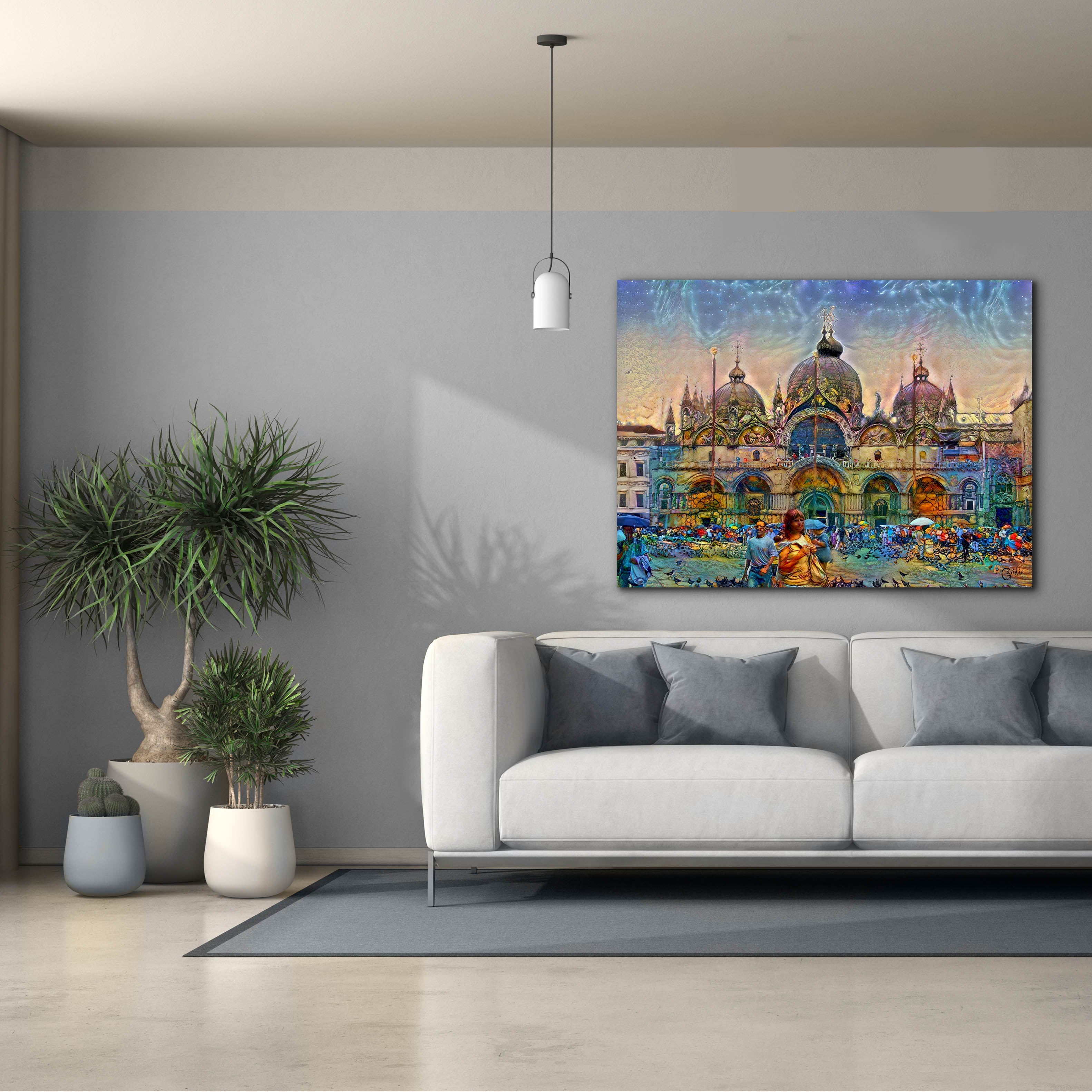 'Venice Italy Patriarchal Cathedral Basilica of Saint Mark' by Pedro Gavidia, Canvas Wall Art,54 x 40