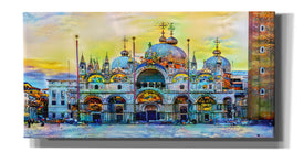'Venice Italy Patriarchal Cathedral Basilica of Saint Mark at Sunset' by Pedro Gavidia, Canvas Wall Art