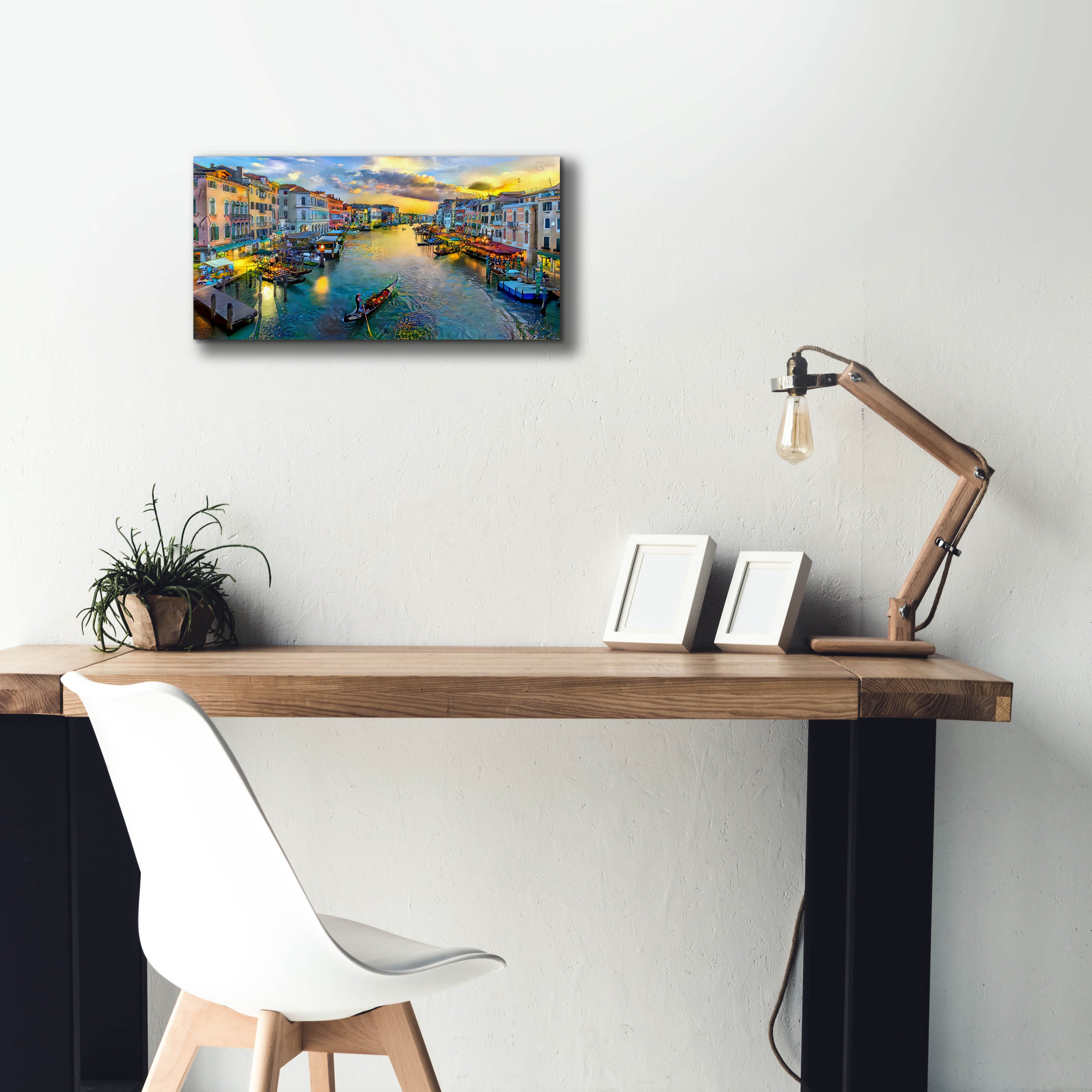 'Venice Italy Grand Canal' by Pedro Gavidia, Canvas Wall Art,24 x 12