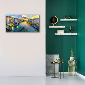 'Venice Italy Grand Canal' by Pedro Gavidia, Canvas Wall Art,40 x 20