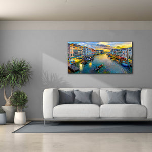 'Venice Italy Grand Canal' by Pedro Gavidia, Canvas Wall Art,60 x 30