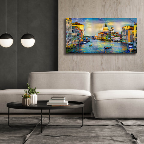 Image of 'Venice Italy Grand Canal and La Salute' by Pedro Gavidia, Canvas Wall Art,60 x 30