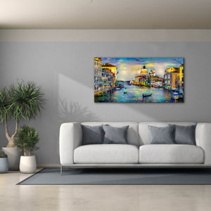 'Venice Italy Grand Canal and La Salute' by Pedro Gavidia, Canvas Wall Art,60 x 30