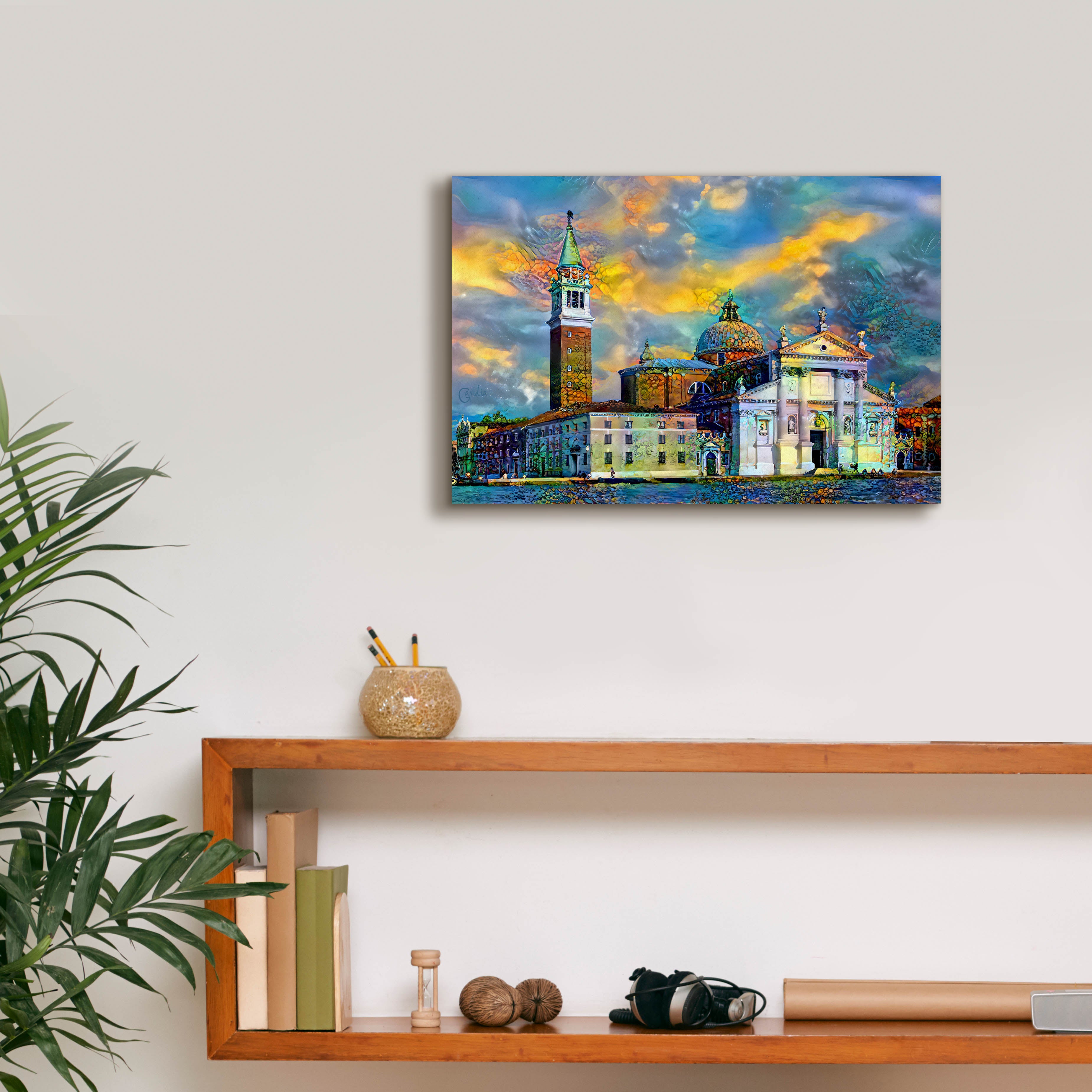 'Venice Italy Church of San Giorgio Maggiore' by Pedro Gavidia, Canvas Wall Art,18 x 12