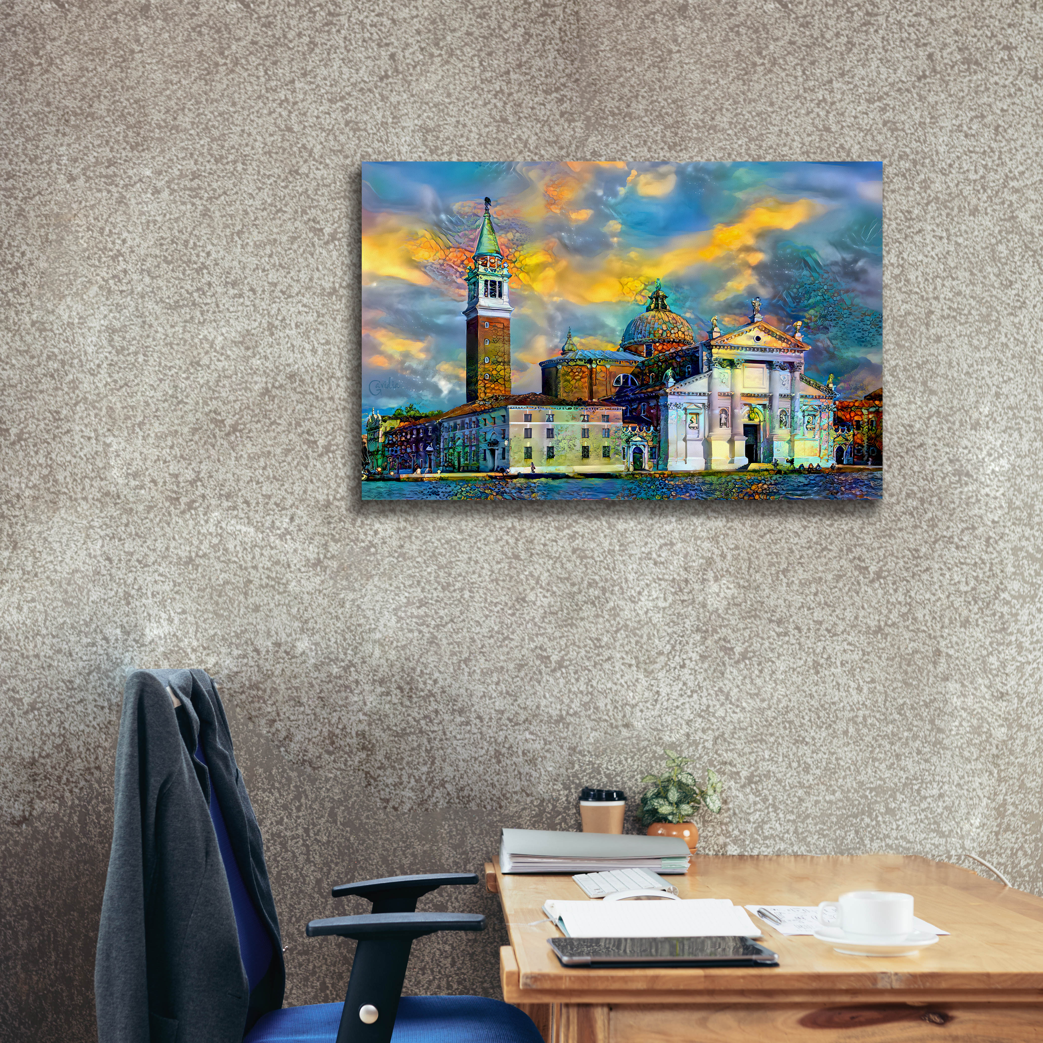 'Venice Italy Church of San Giorgio Maggiore' by Pedro Gavidia, Canvas Wall Art,40 x 26