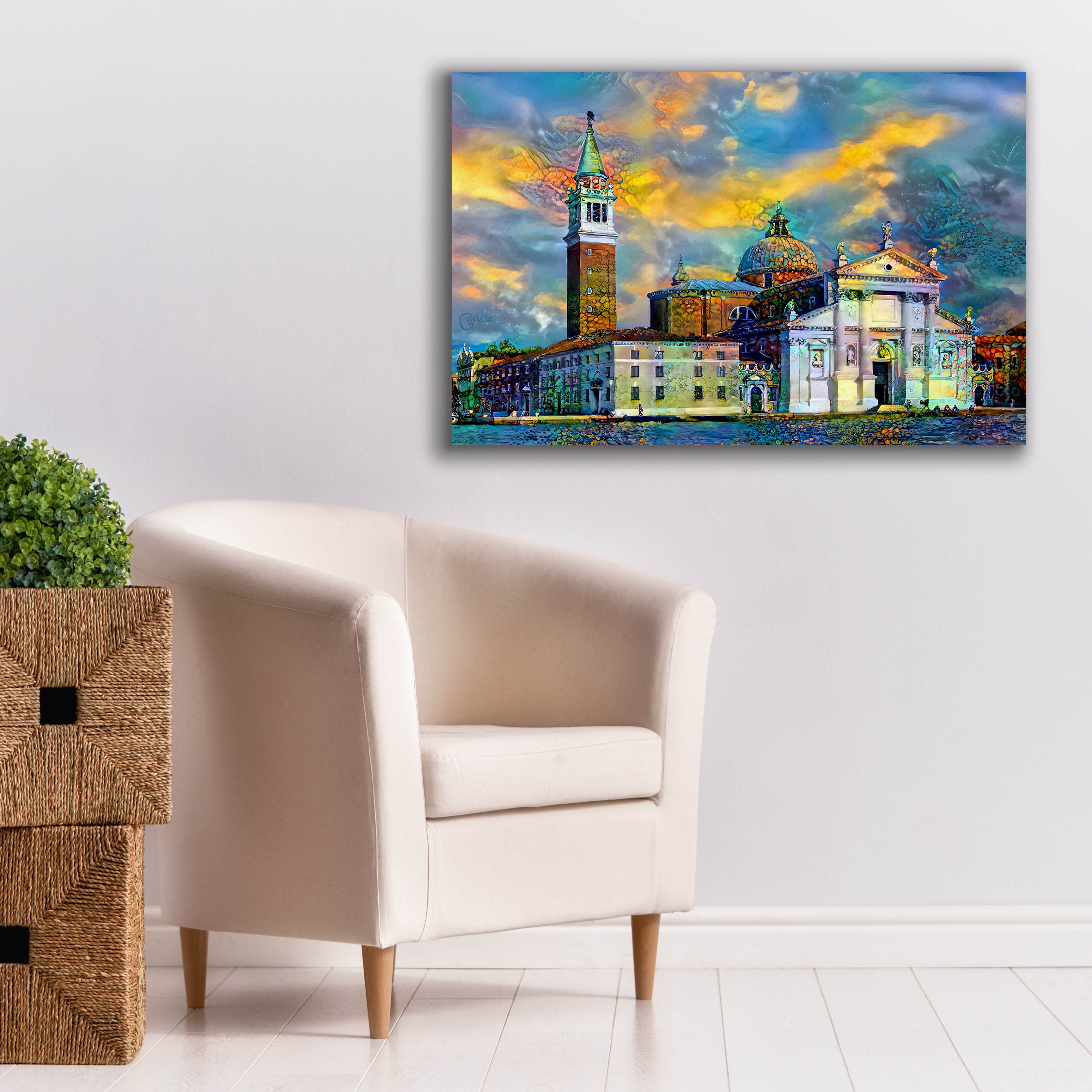'Venice Italy Church of San Giorgio Maggiore' by Pedro Gavidia, Canvas Wall Art,40 x 26