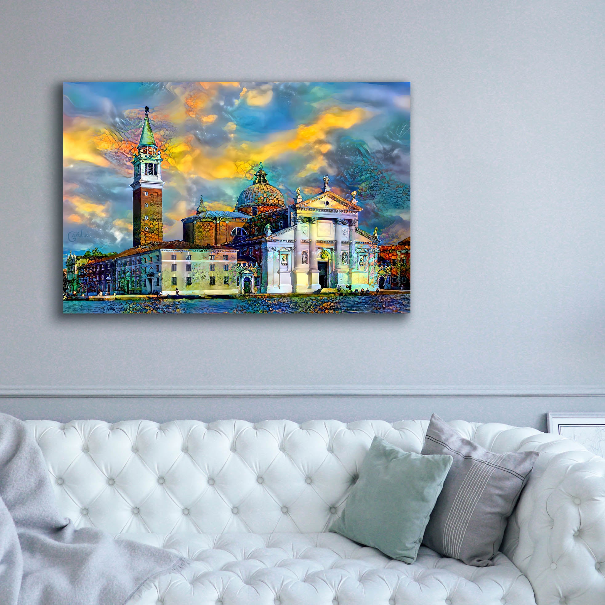 'Venice Italy Church of San Giorgio Maggiore' by Pedro Gavidia, Canvas Wall Art,60 x 40