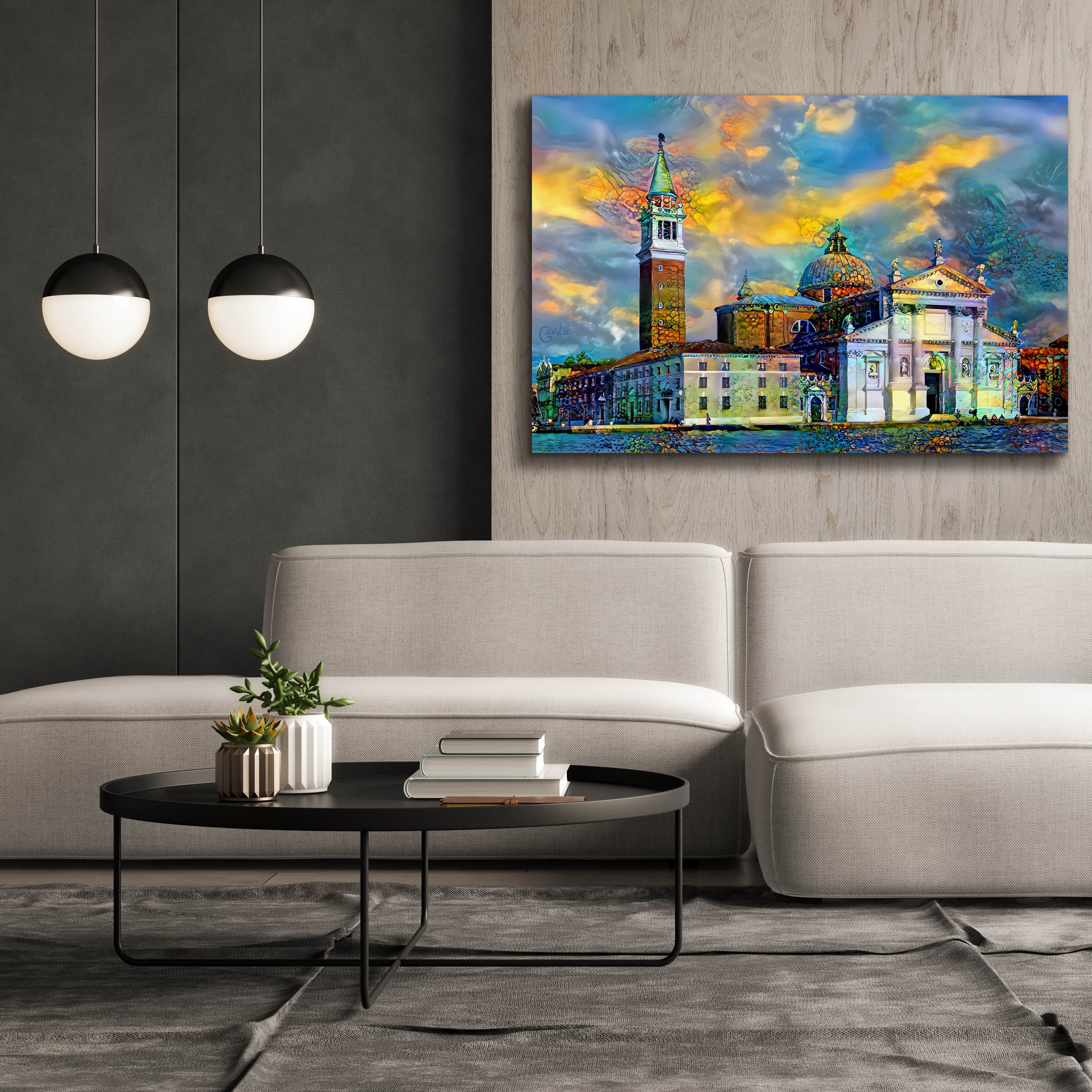 'Venice Italy Church of San Giorgio Maggiore' by Pedro Gavidia, Canvas Wall Art,60 x 40