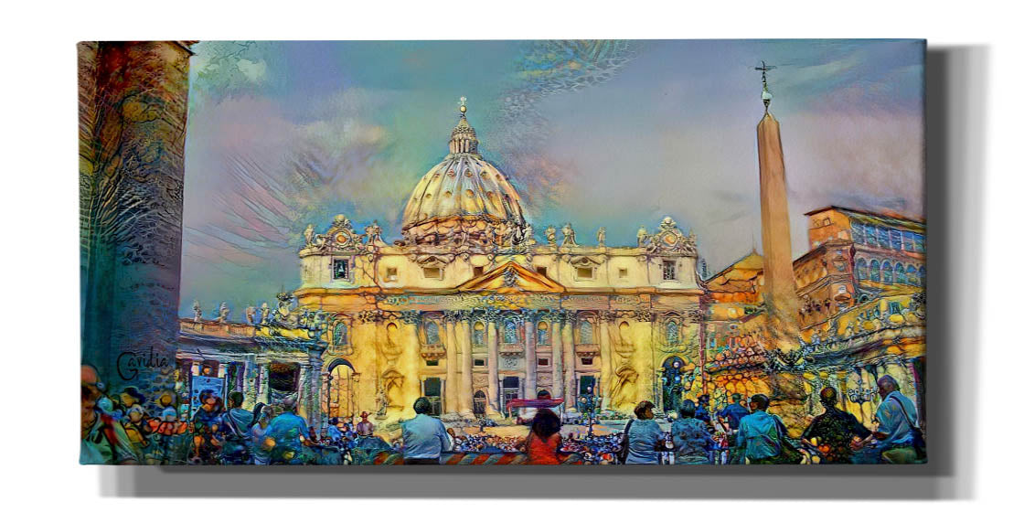 'Vatican City Saint Peter Basilica' by Pedro Gavidia, Canvas Wall Art