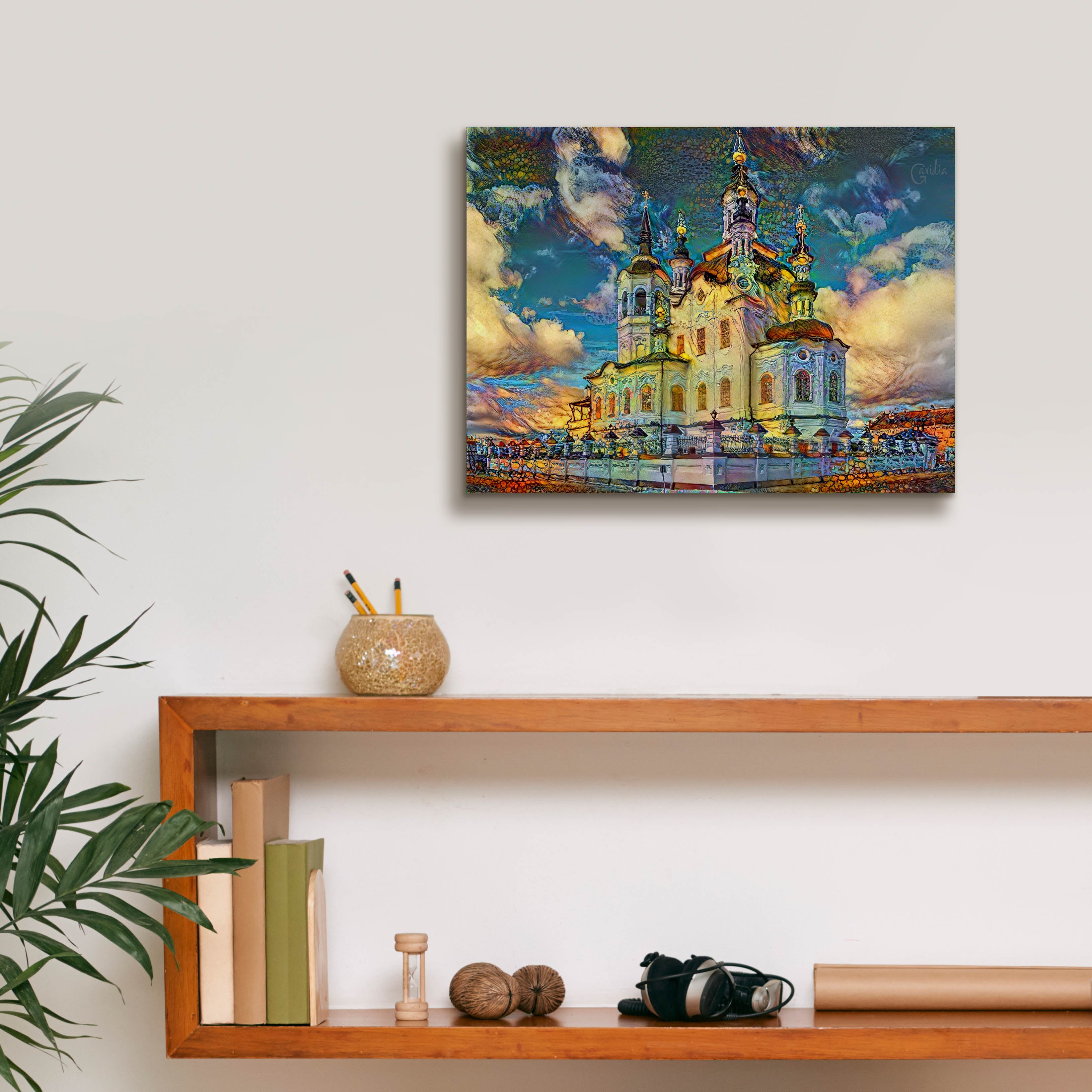 'Tyumen Russia Church of Zechariah and Elizabeth in Tobolsk' by Pedro Gavidia, Canvas Wall Art,16 x 12