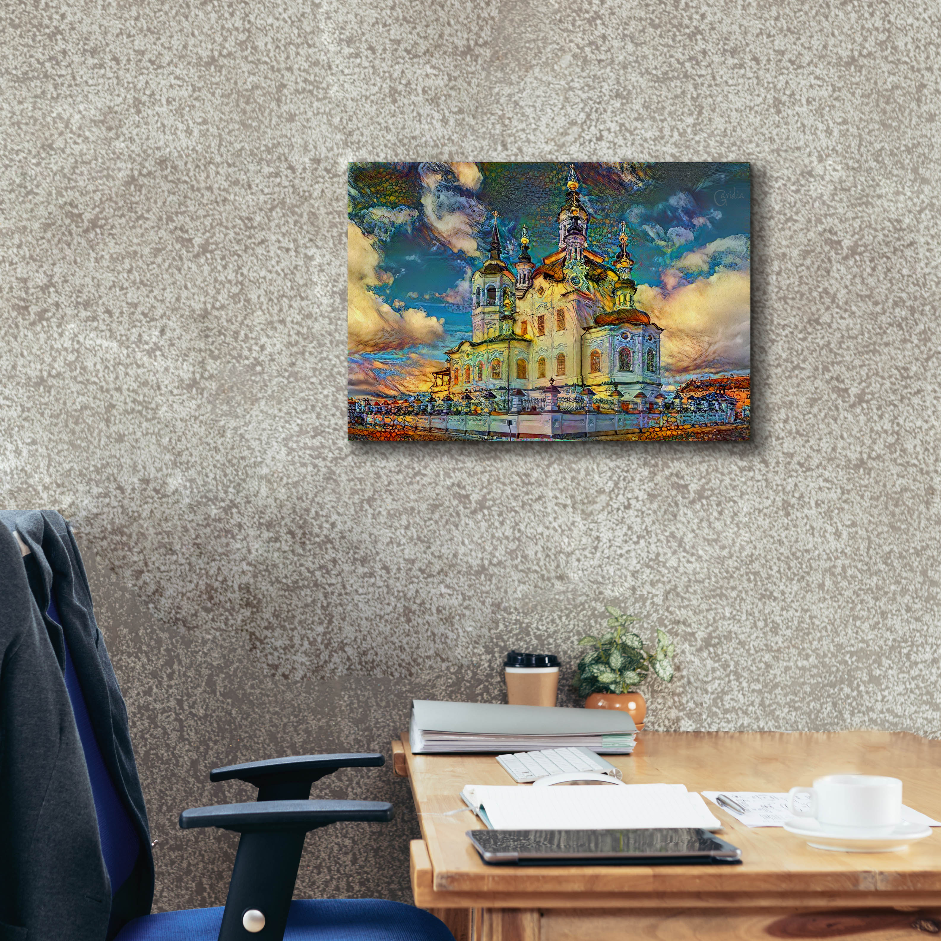 'Tyumen Russia Church of Zechariah and Elizabeth in Tobolsk' by Pedro Gavidia, Canvas Wall Art,26 x 18