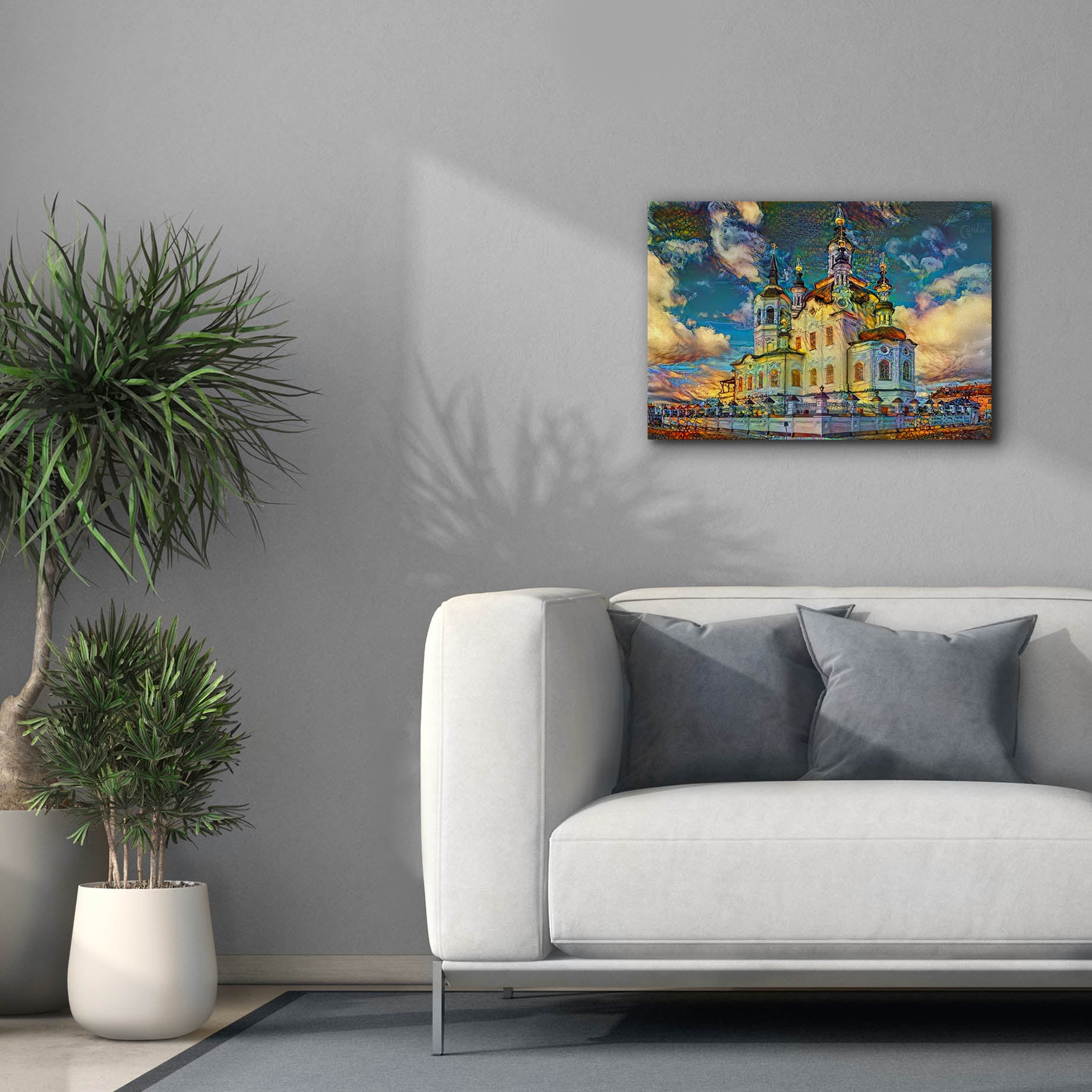 'Tyumen Russia Church of Zechariah and Elizabeth in Tobolsk' by Pedro Gavidia, Canvas Wall Art,26 x 18