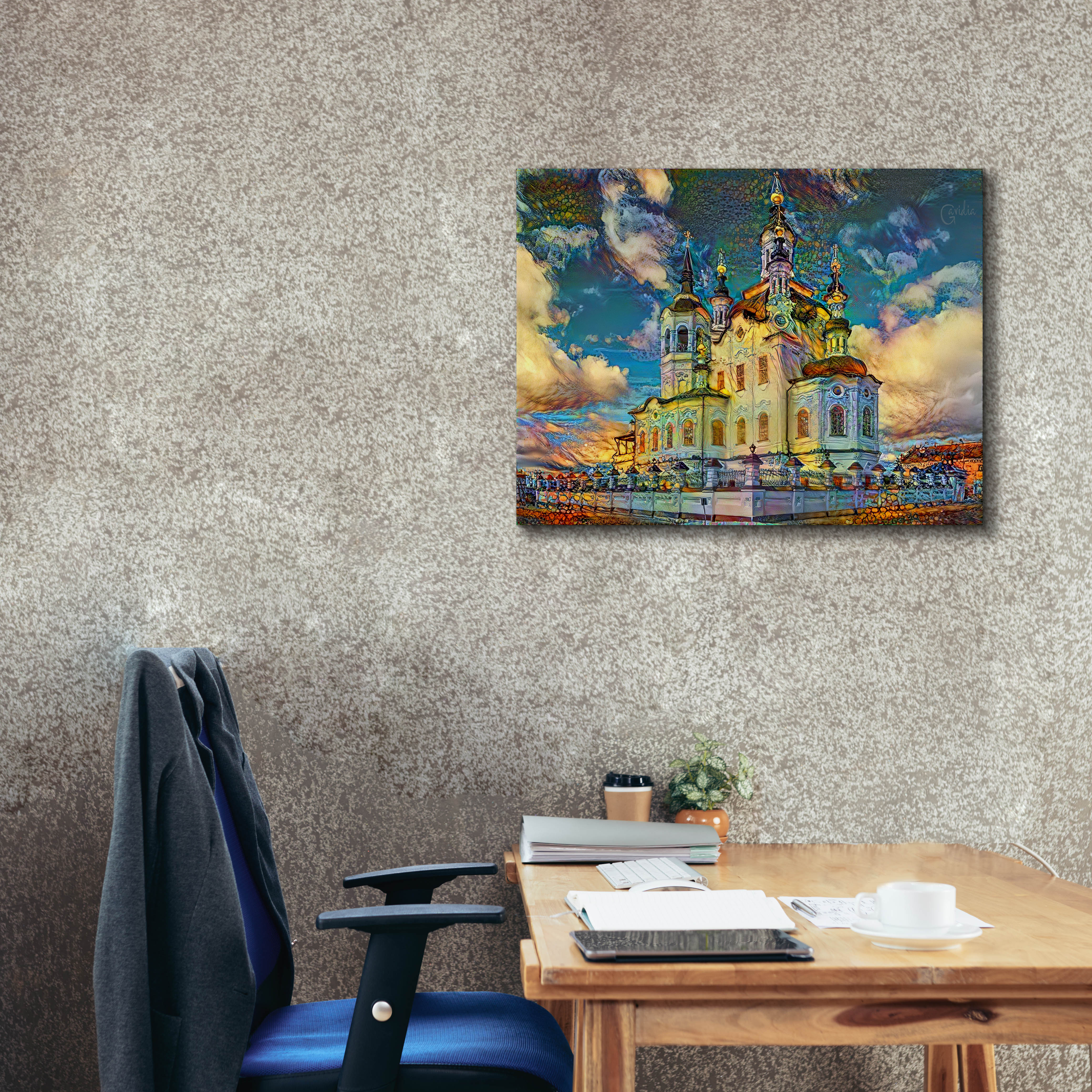 'Tyumen Russia Church of Zechariah and Elizabeth in Tobolsk' by Pedro Gavidia, Canvas Wall Art,34 x 26