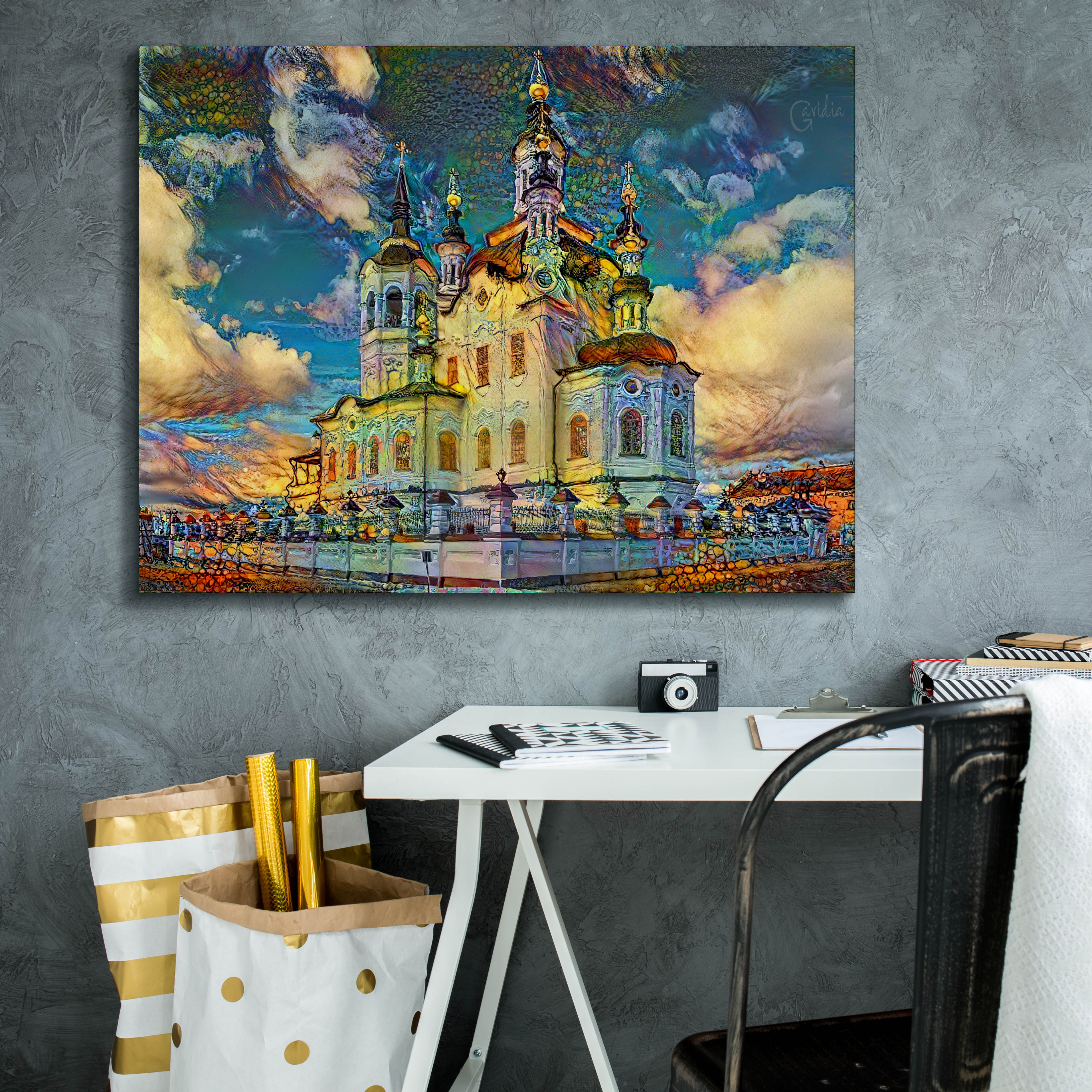 'Tyumen Russia Church of Zechariah and Elizabeth in Tobolsk' by Pedro Gavidia, Canvas Wall Art,34 x 26