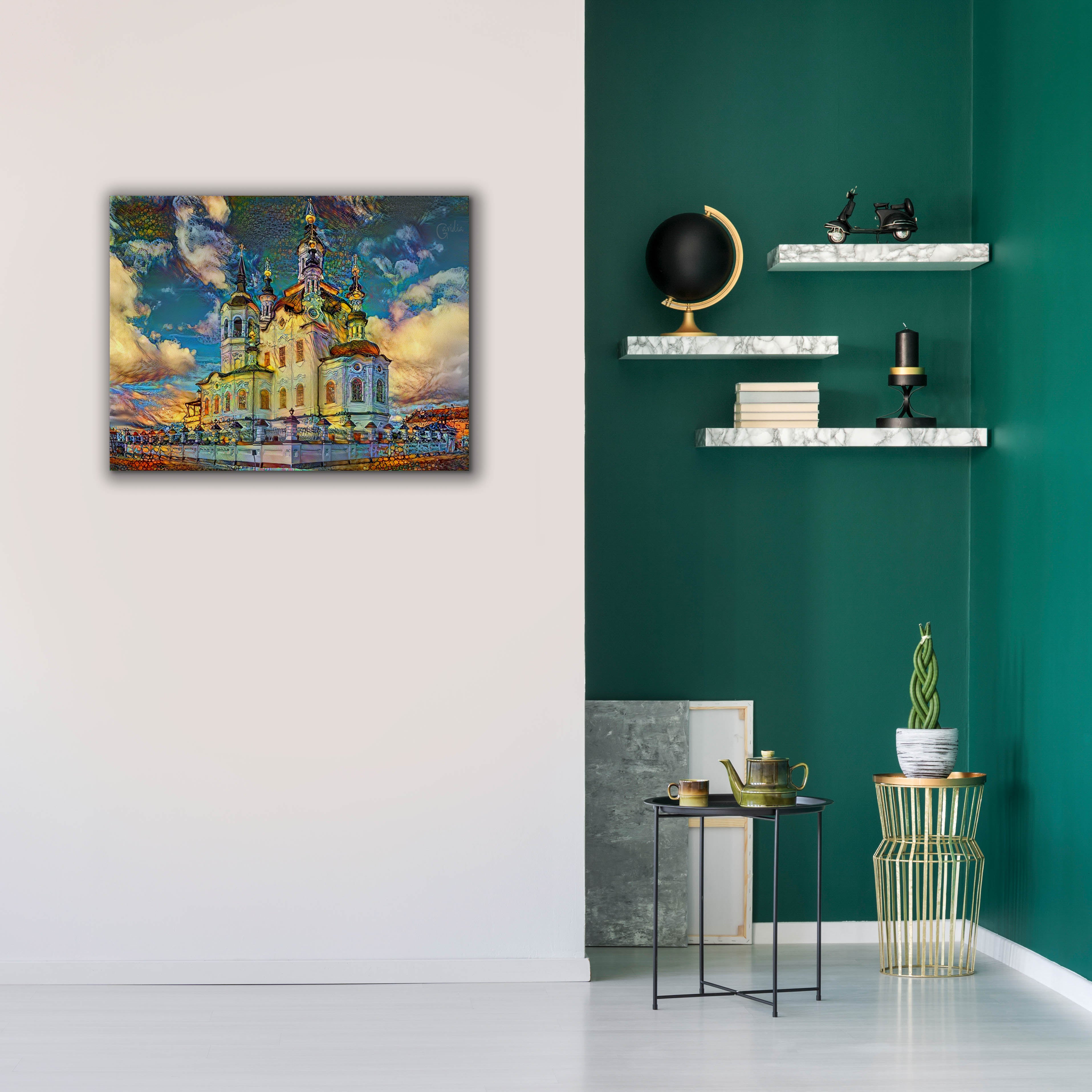 'Tyumen Russia Church of Zechariah and Elizabeth in Tobolsk' by Pedro Gavidia, Canvas Wall Art,34 x 26