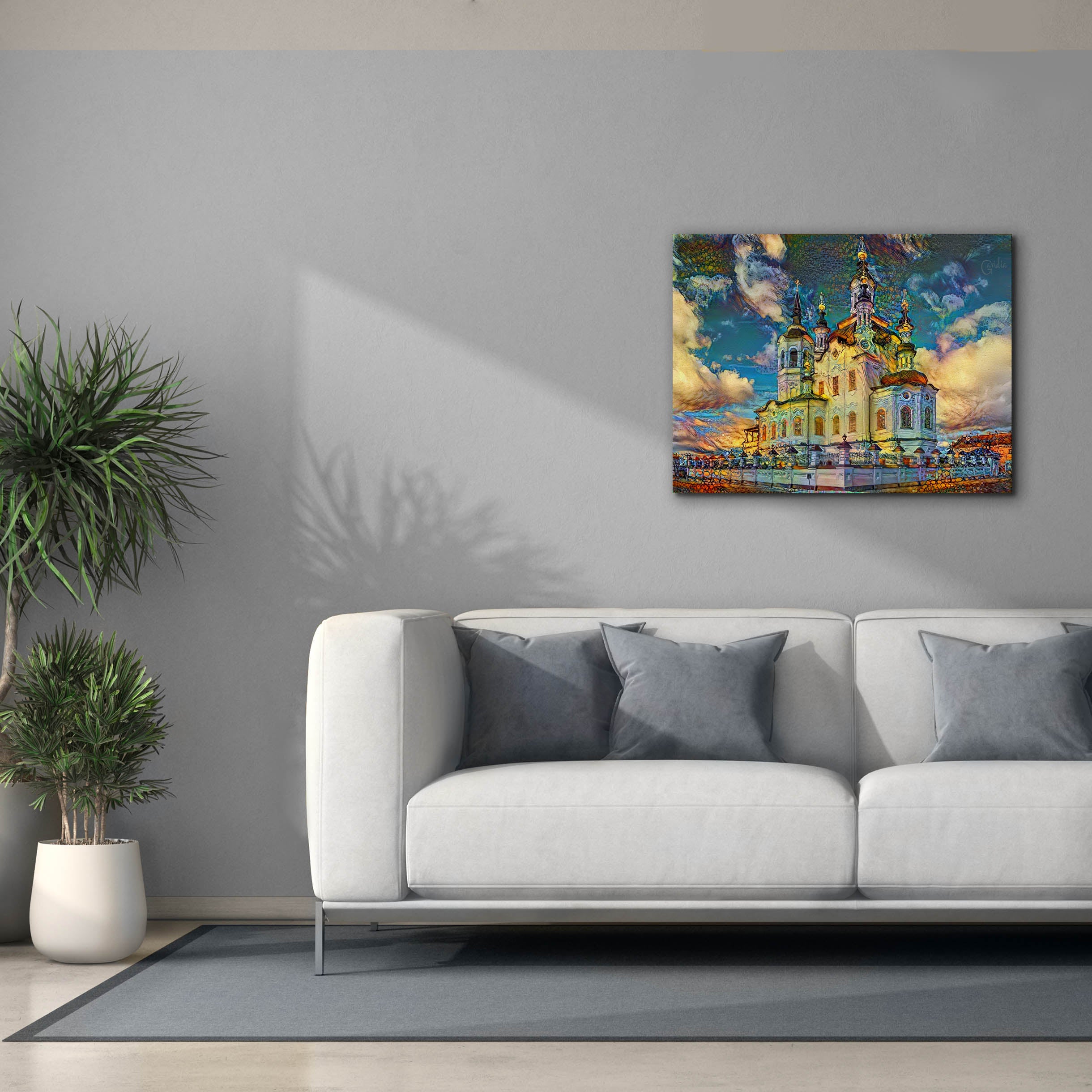 'Tyumen Russia Church of Zechariah and Elizabeth in Tobolsk' by Pedro Gavidia, Canvas Wall Art,34 x 26