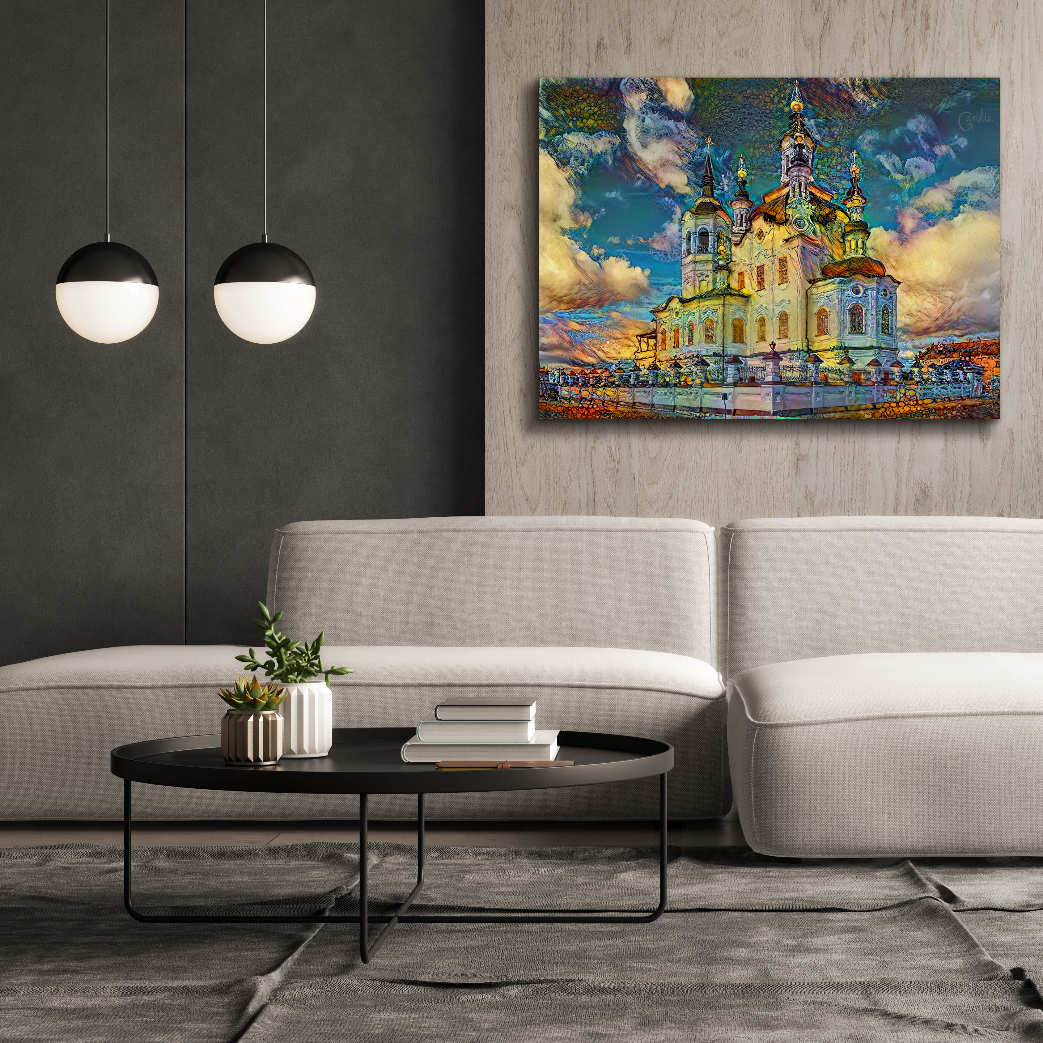 'Tyumen Russia Church of Zechariah and Elizabeth in Tobolsk' by Pedro Gavidia, Canvas Wall Art,54 x 40