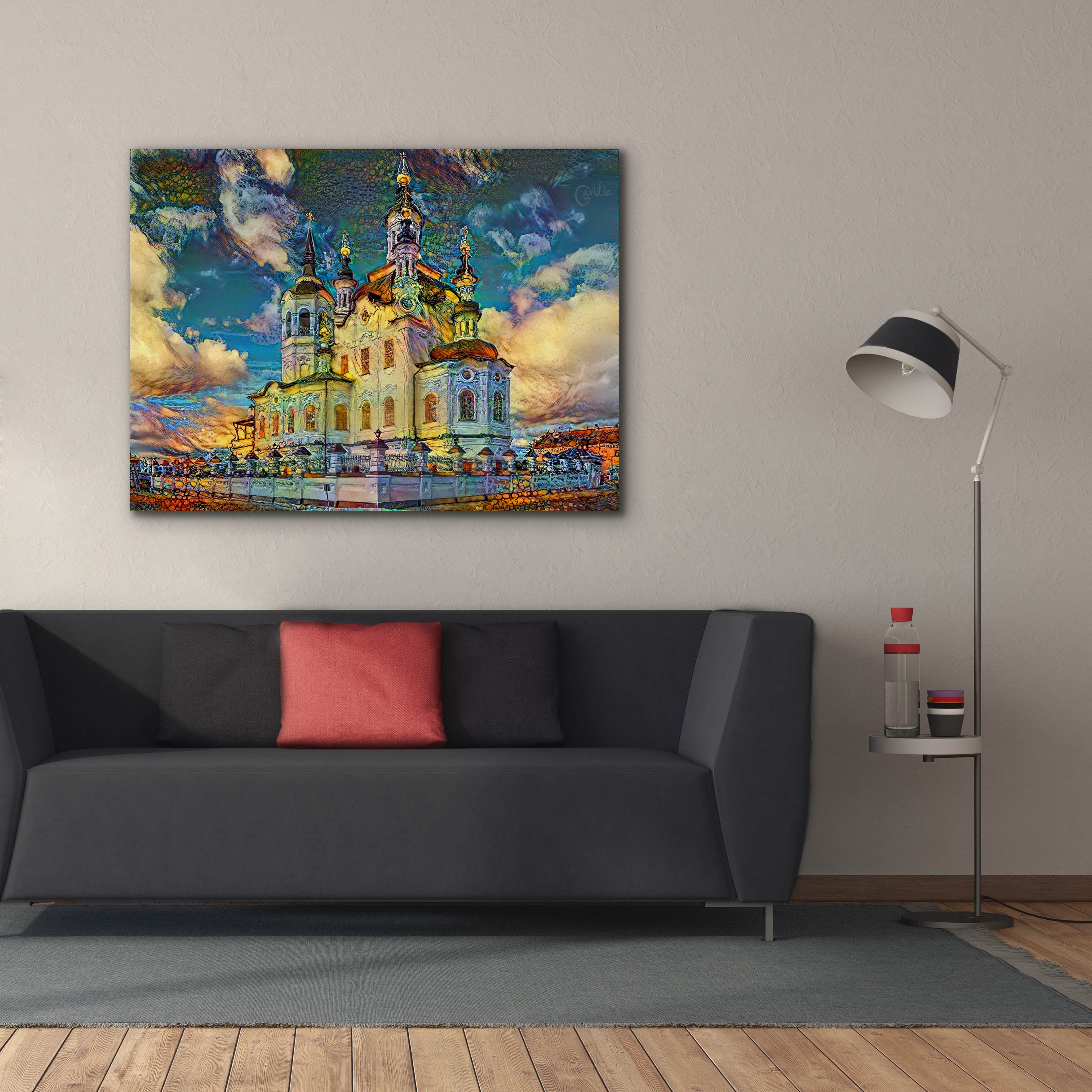 'Tyumen Russia Church of Zechariah and Elizabeth in Tobolsk' by Pedro Gavidia, Canvas Wall Art,54 x 40