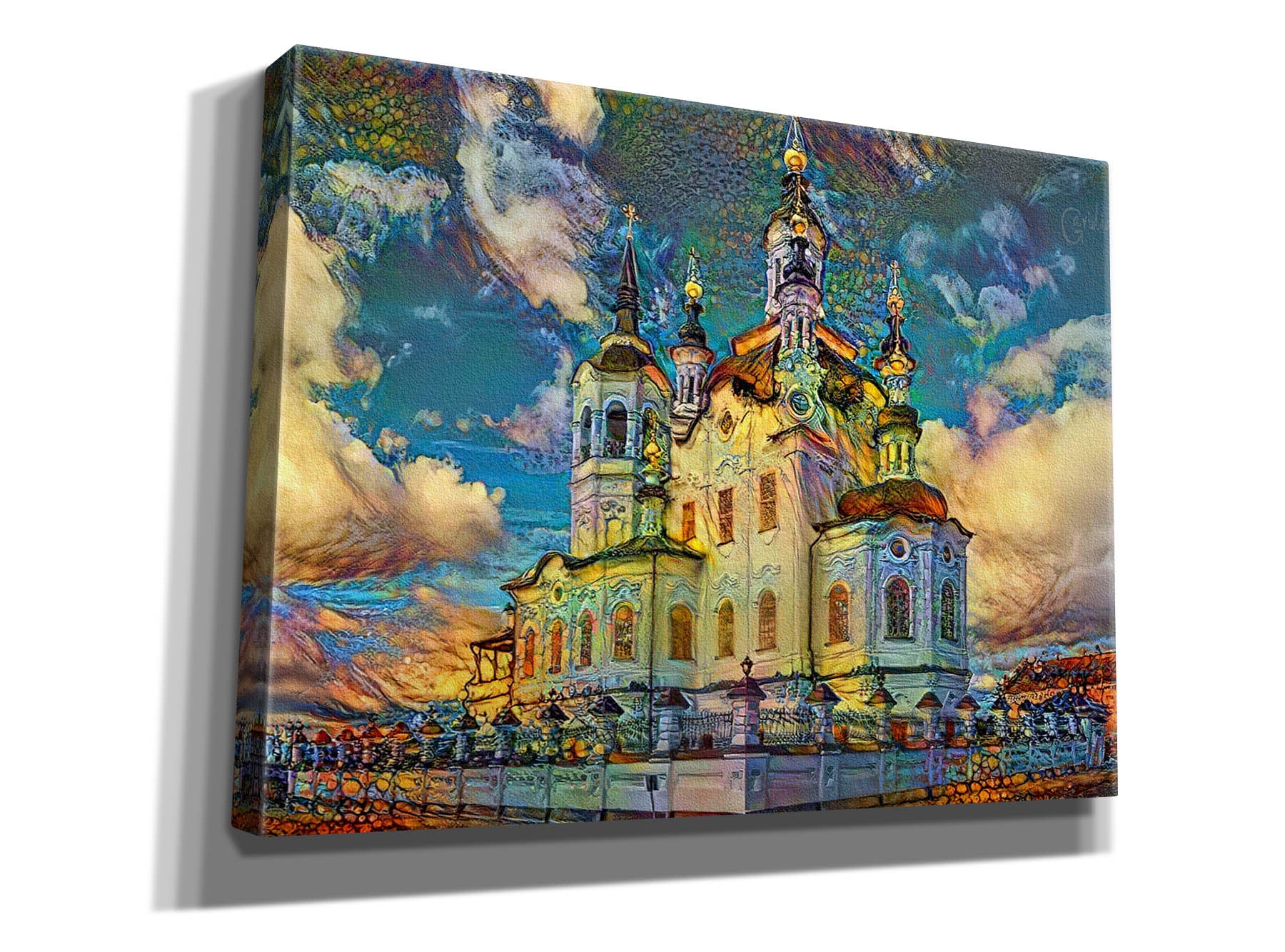 'Tyumen Russia Church of Zechariah and Elizabeth in Tobolsk' by Pedro Gavidia, Canvas Wall Art