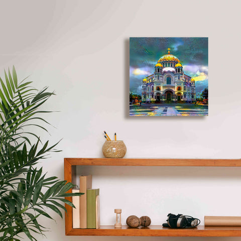 Image of 'Saint Petersburg Russia Naval cathedral of Saint Nicholas in Kronstadt' by Pedro Gavidia, Canvas Wall Art,12 x 12
